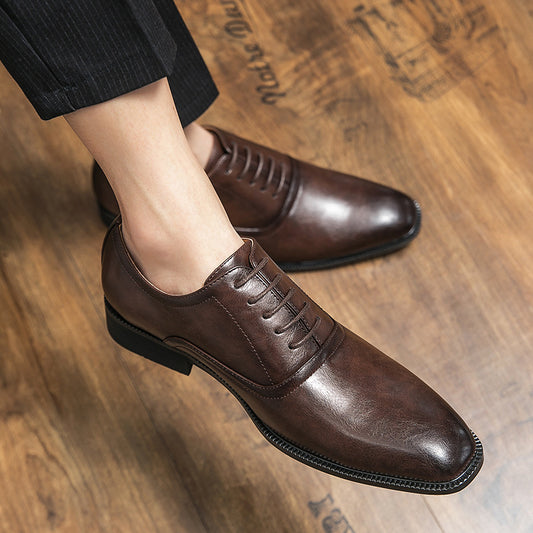 Men's Brogue Leather Shoes Tassel Wedding Dress Shoes