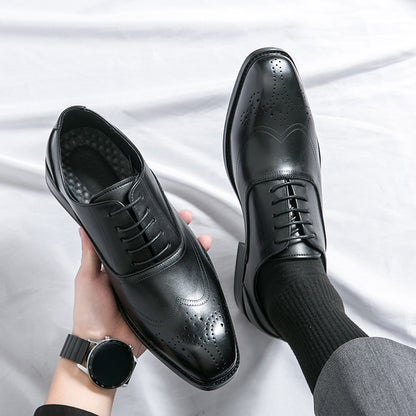 Men's Brogue Leather Shoes Tassel Wedding Dress Shoes