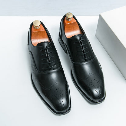 Men's Brogue Leather Shoes Tassel Wedding Dress Shoes