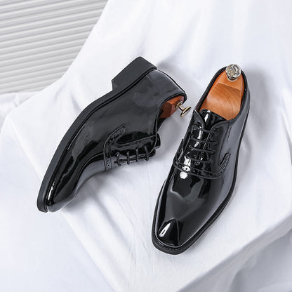 Men's Brogue Leather Shoes Tassel Wedding Dress Shoes