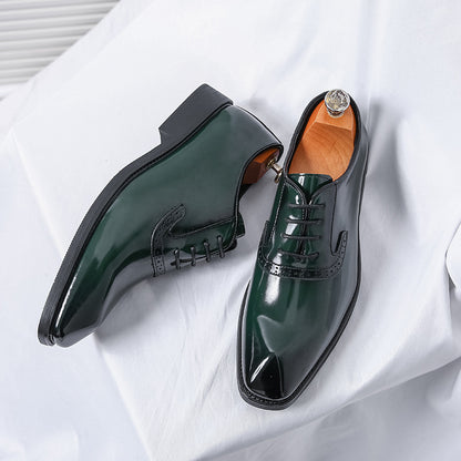 Men's Brogue Leather Shoes Tassel Wedding Dress Shoes