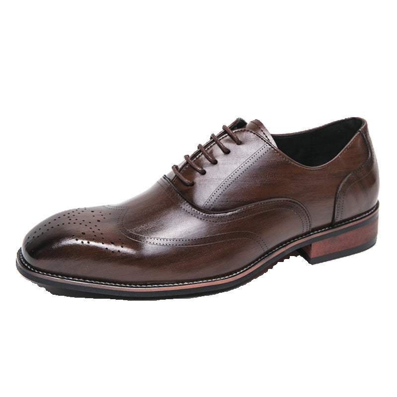 Men's Brogue Leather Shoes Tassel Wedding Dress Shoes
