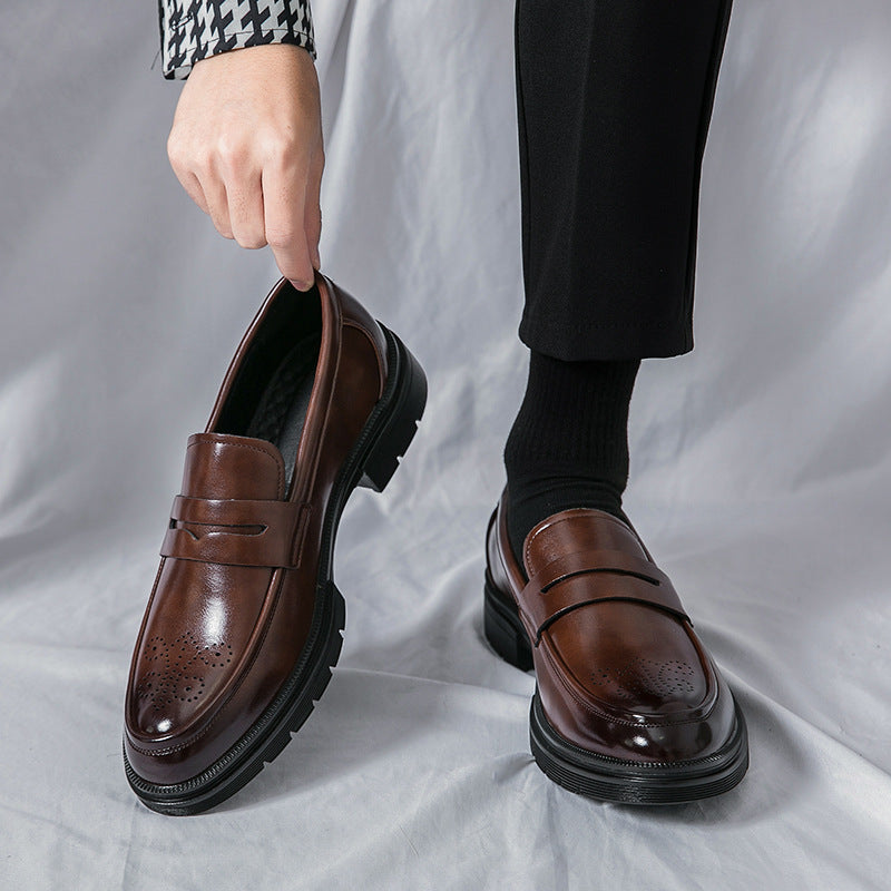 Men's Brogue Leather Shoes Tassel Wedding Dress Shoes