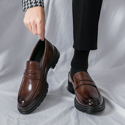 Men's Brogue Leather Shoes Tassel Wedding Dress Shoes