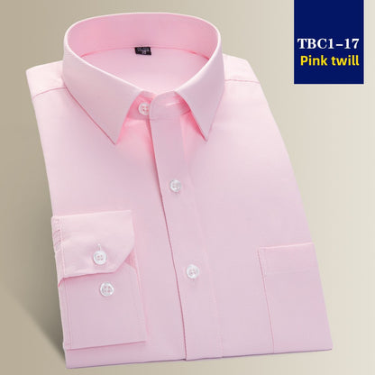 Men's Business Dress Shirt Long Sleeve Solid Color