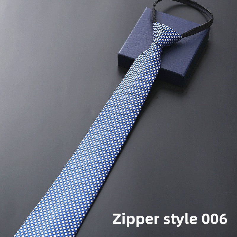 Men's business formal zipper tie