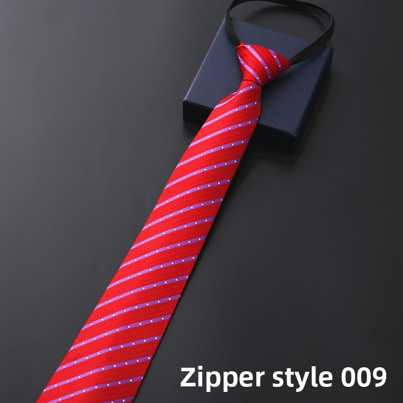 Men's business formal zipper tie