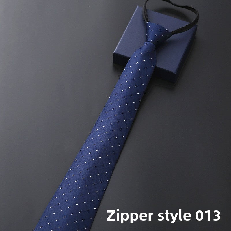 Men's business formal zipper tie