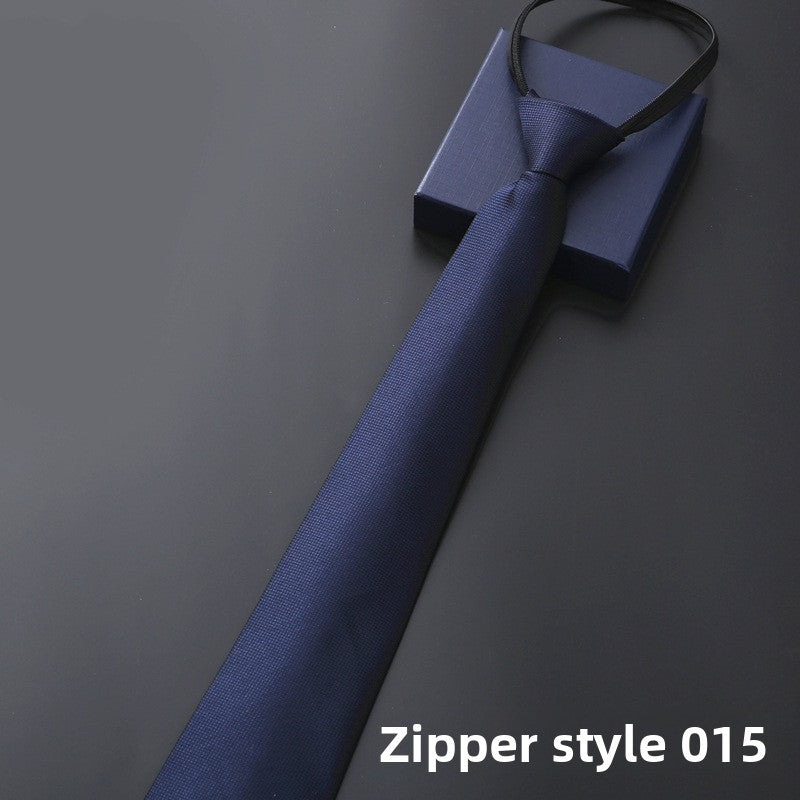 Men's business formal zipper tie