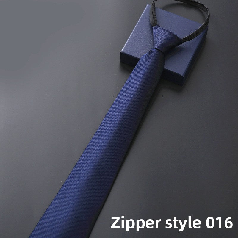 Men's business formal zipper tie