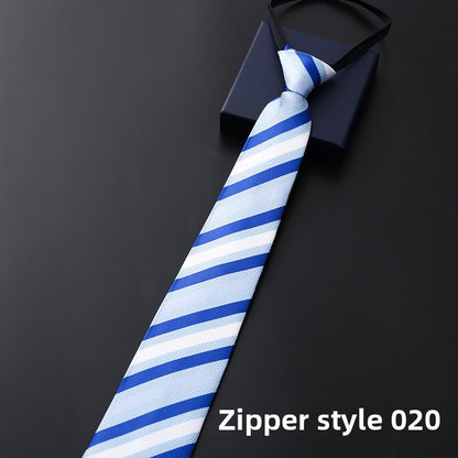 Men's business formal zipper tie