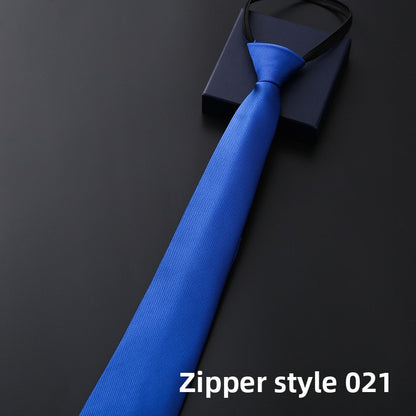 Men's business formal zipper tie