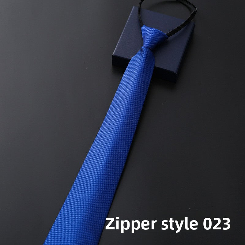 Men's business formal zipper tie