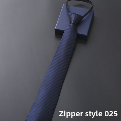 Men's business formal zipper tie
