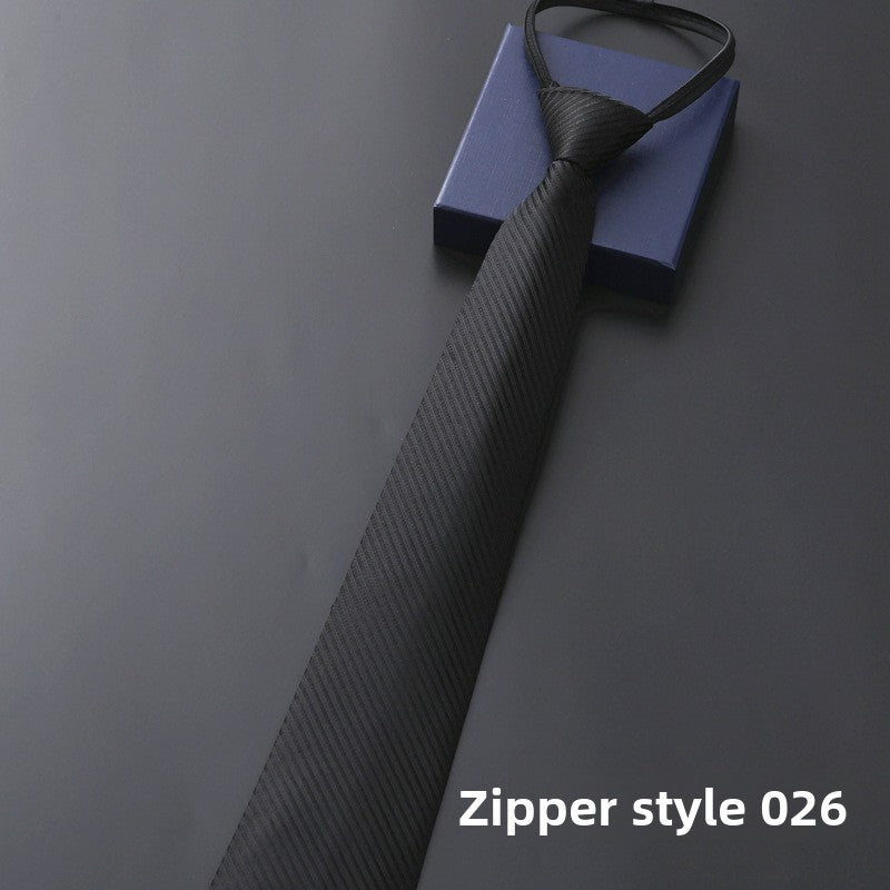 Men's business formal zipper tie