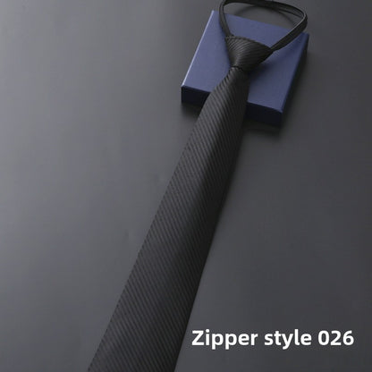 Men's business formal zipper tie
