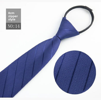 Men's business formal zipper tie