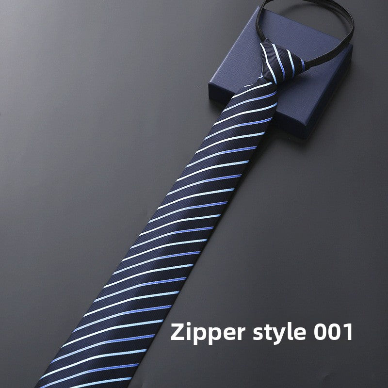 Men's business formal zipper tie