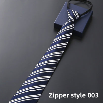 Men's business formal zipper tie