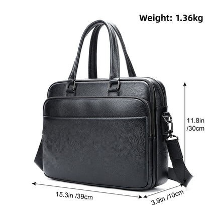 men's business genuine leather briefcase