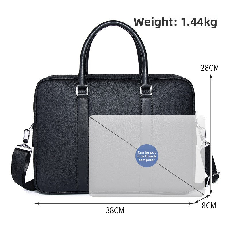 Men's business leather briefcase