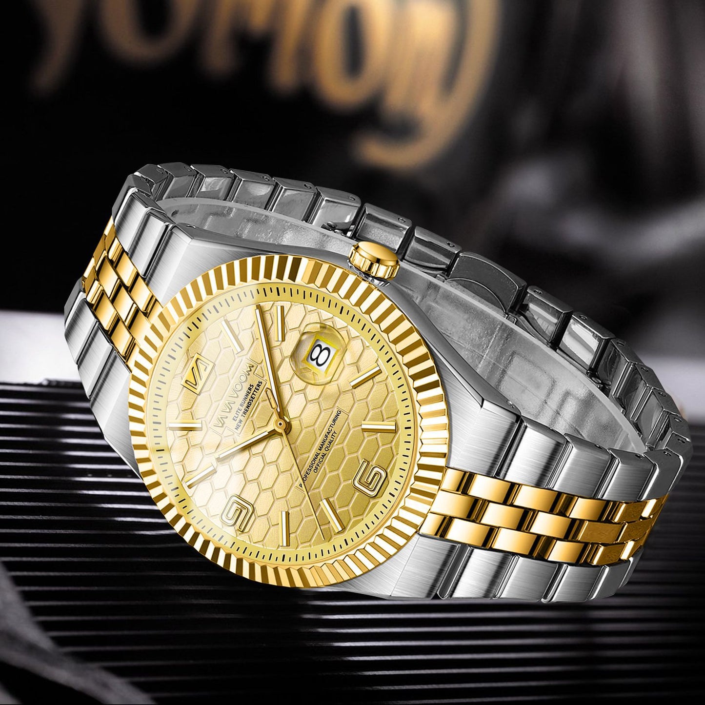 Men's Business Steel Band Calendar Watch