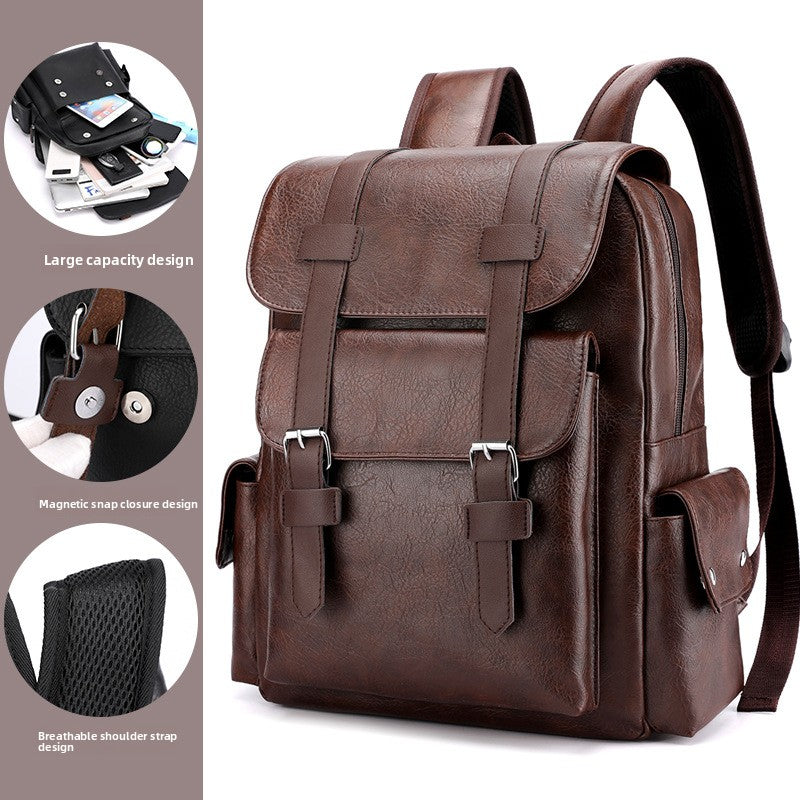 Men's Business Travel Backpack with Large Capacity