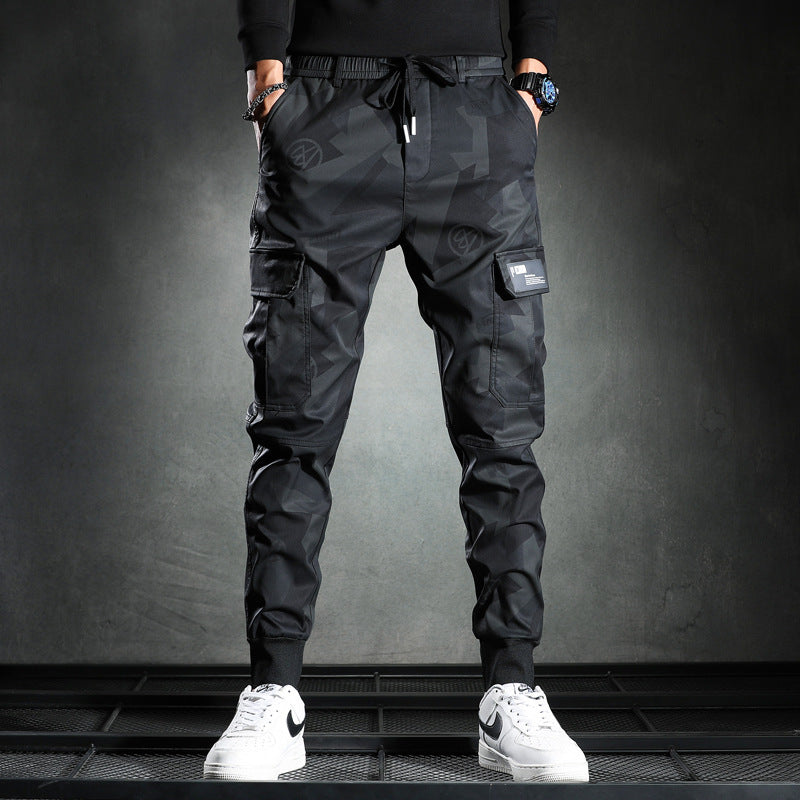 Men's Camouflage Casual Pants with Elastic Waist
