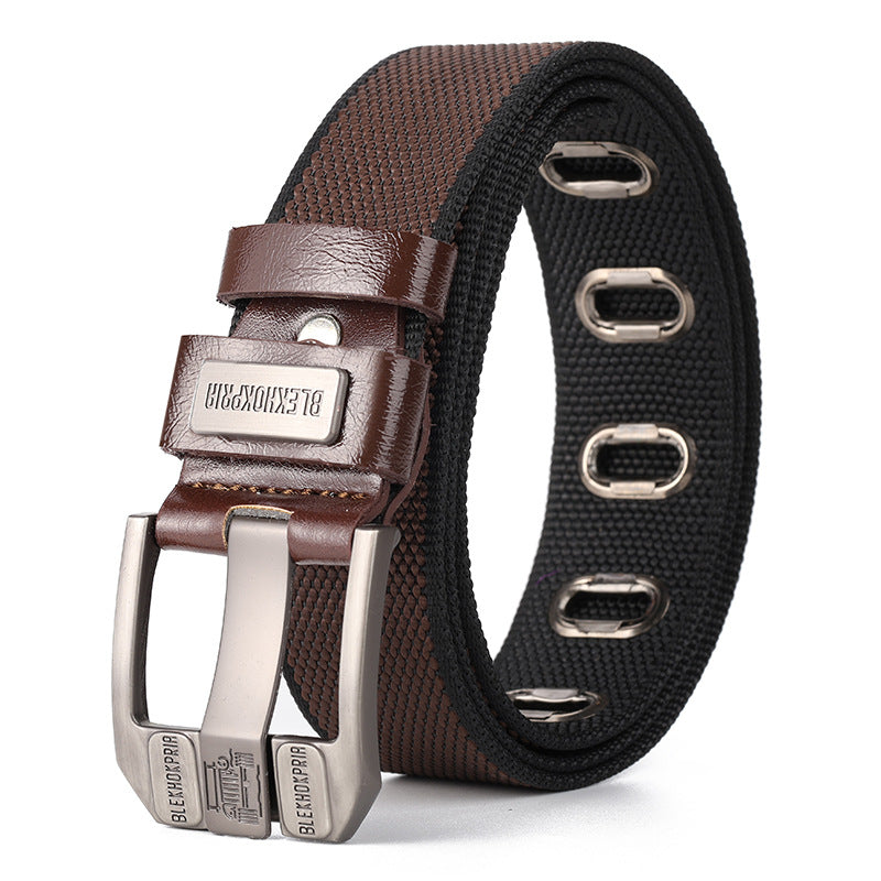 Men's Canvas Pin Buckle Belt