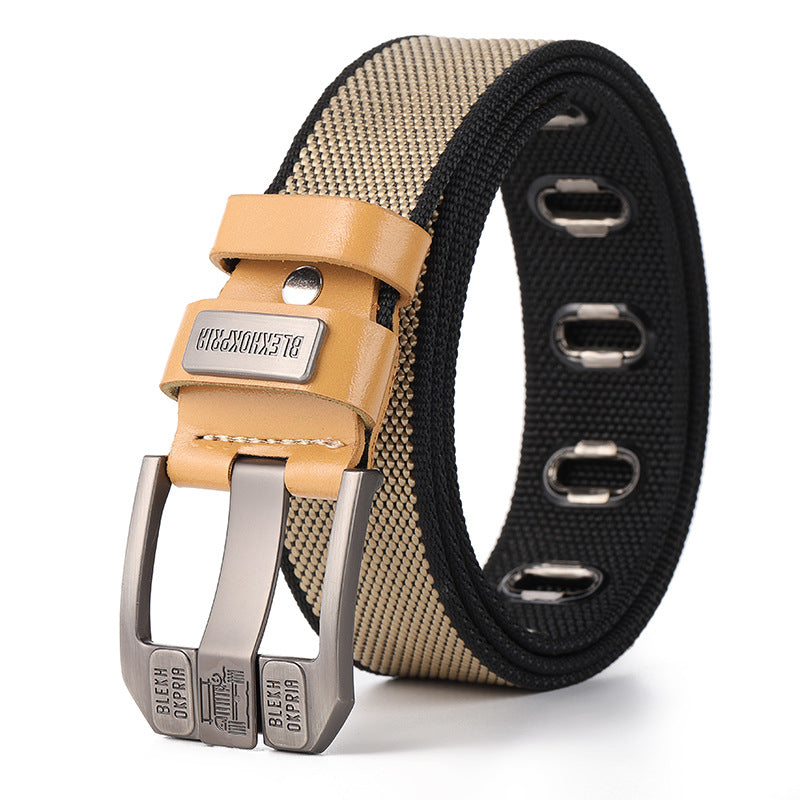 Men's Canvas Pin Buckle Belt