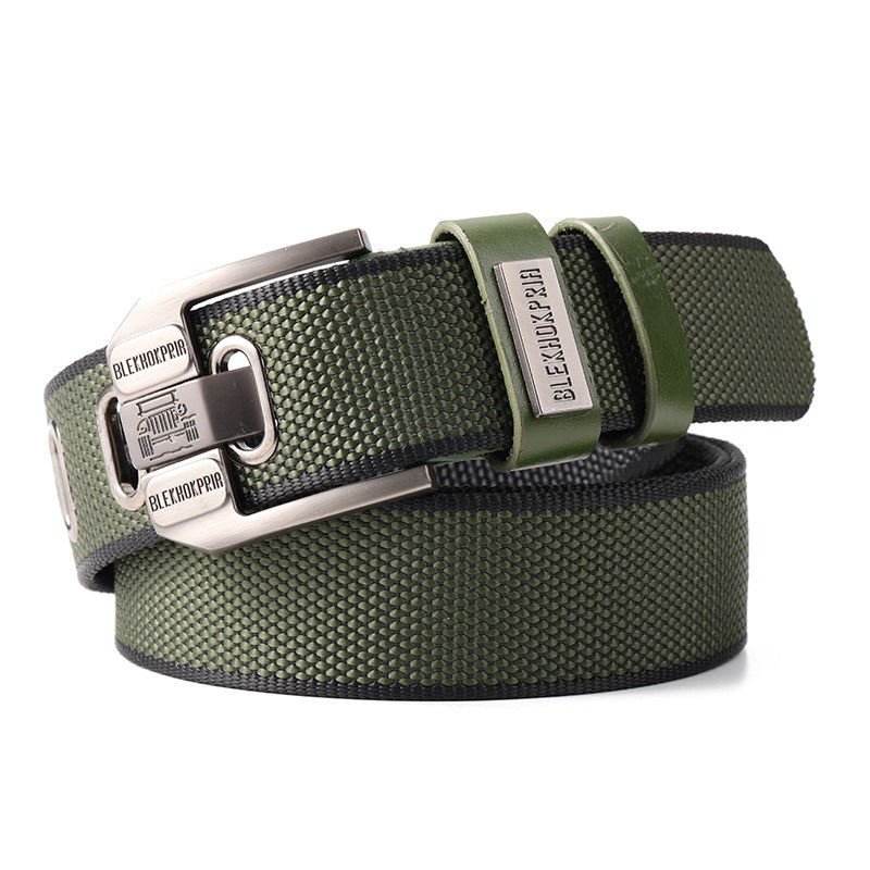 Men's Canvas Pin Buckle Belt