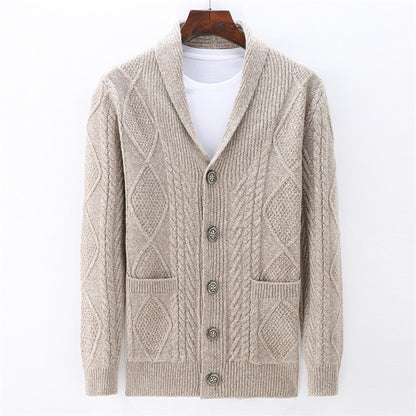 Men's cardigan sweater coat