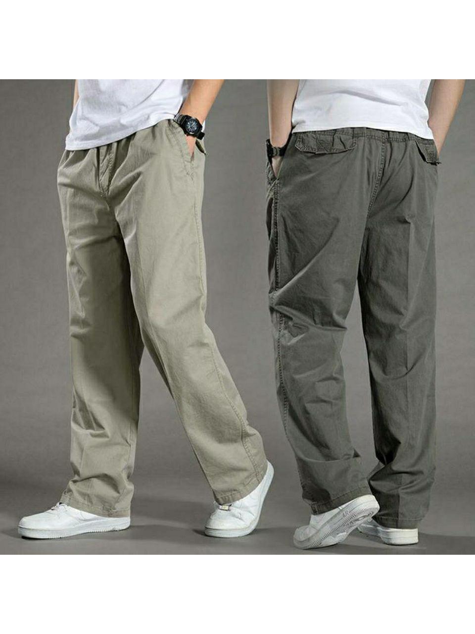 Men's Cargo Pants Straight Fit Triacetate Fiber