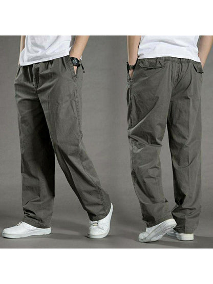 Men's Cargo Pants Straight Fit Triacetate Fiber