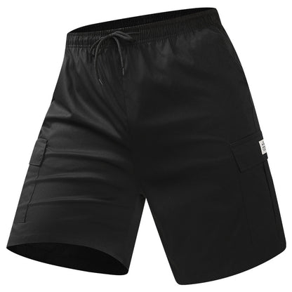 Men's Cargo Shorts with Drawstring Waist and Multi-Pockets