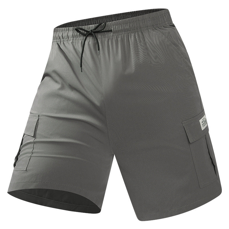 Men's Cargo Shorts with Drawstring Waist and Multi-Pockets