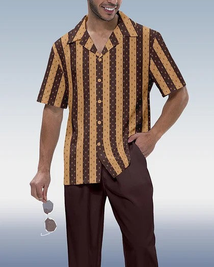 Men's Casual 3D Printed Shirt and Trousers Suit