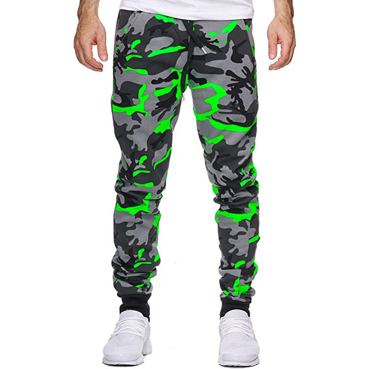 Men's casual camouflage mid-waist sport pants