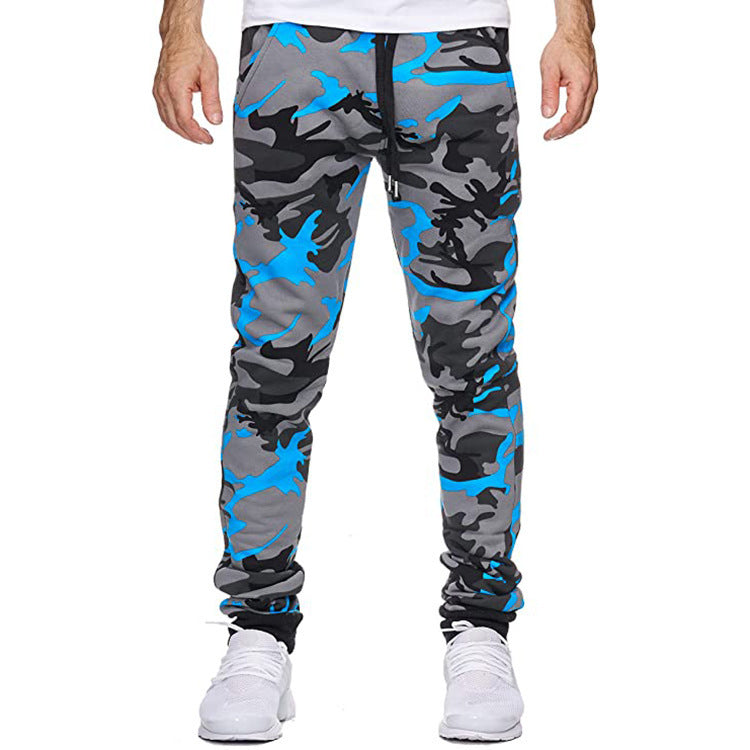 Men's casual camouflage mid-waist sport pants