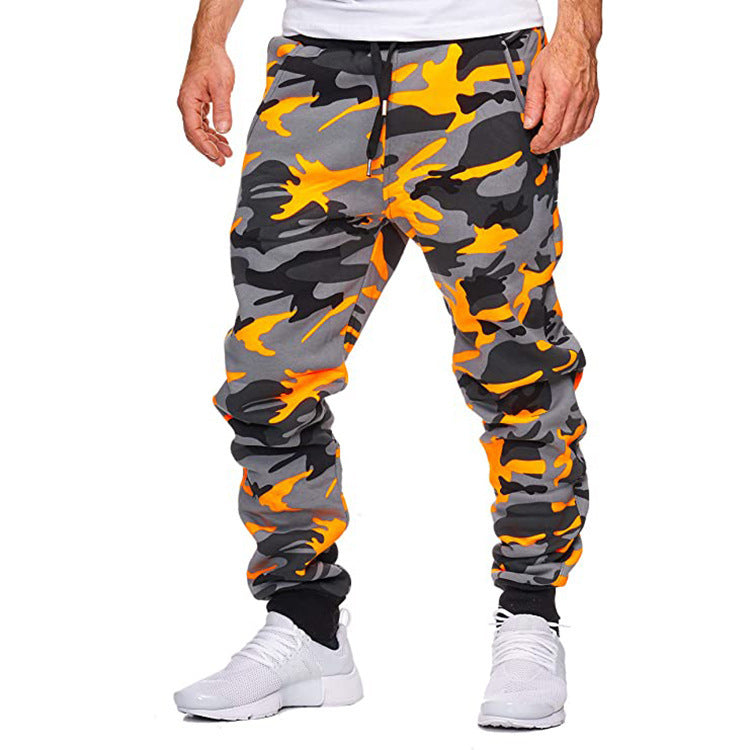 Men's casual camouflage mid-waist sport pants