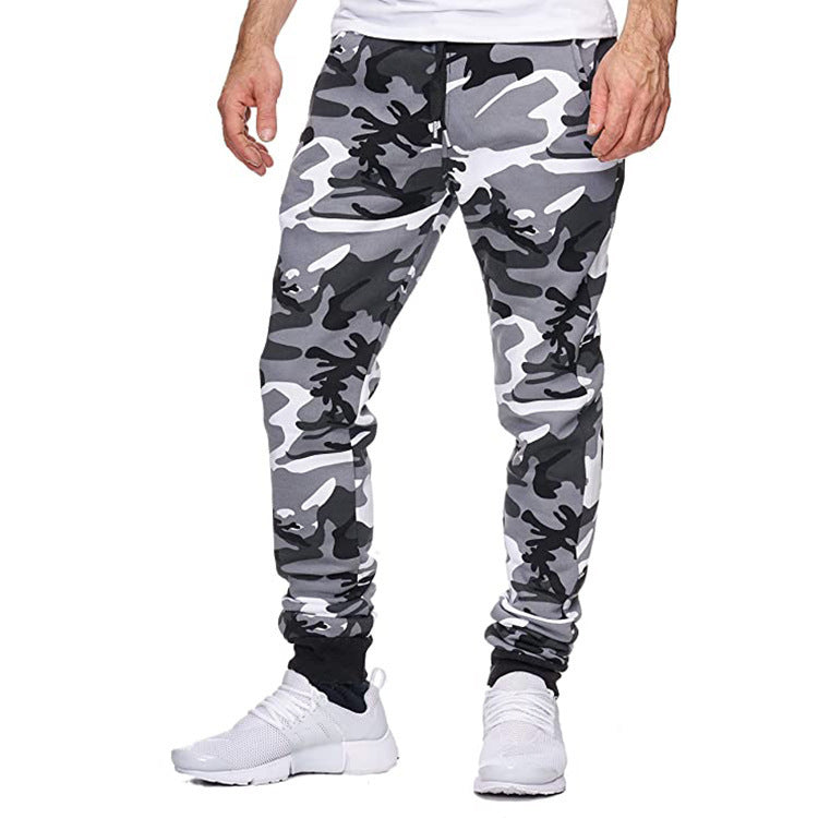 Men's casual camouflage mid-waist sport pants