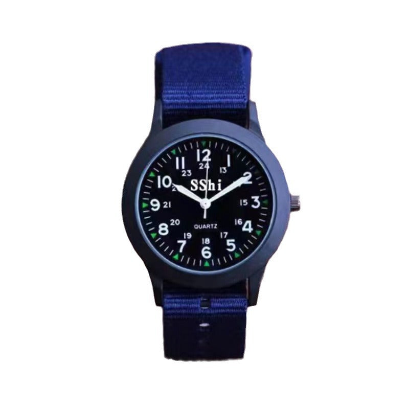 Men's Casual Canvas Quartz Watch with Round Dial