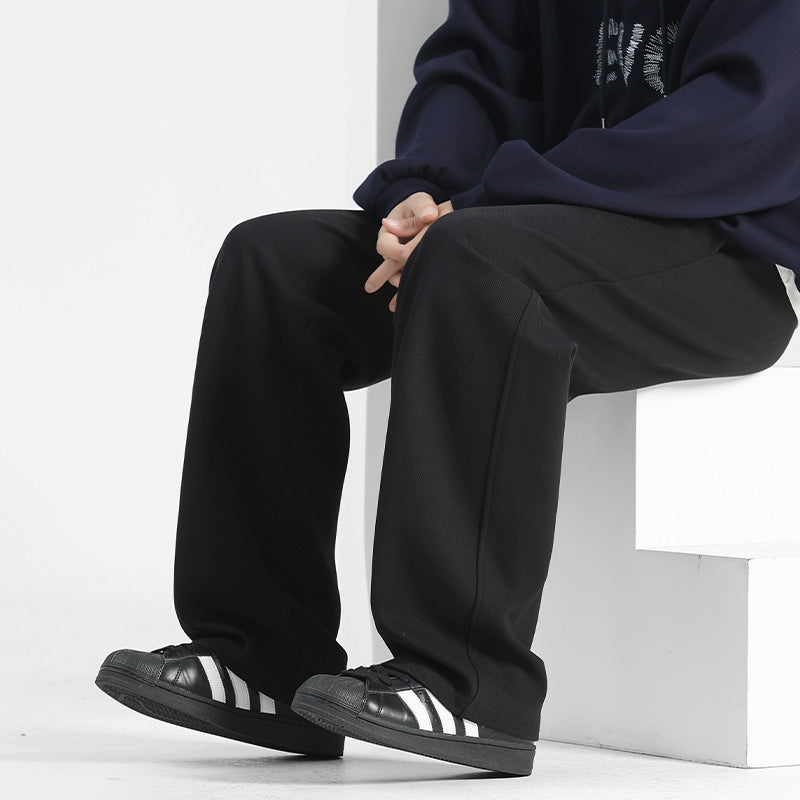 Men's Casual Cotton Blend Straight Leg Pants