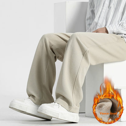 Men's Casual Cotton Blend Straight Leg Pants
