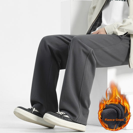 Men's Casual Cotton Blend Straight Leg Pants