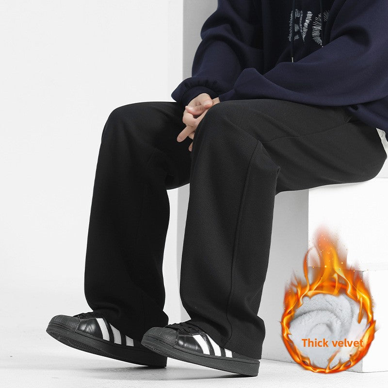 Men's Casual Cotton Blend Straight Leg Pants