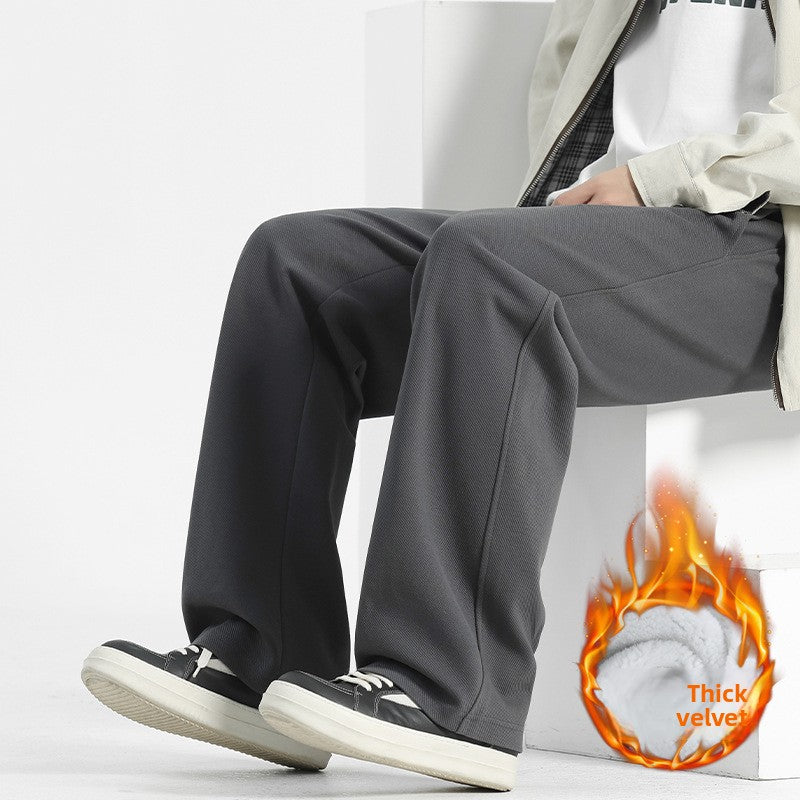 Men's Casual Cotton Blend Straight Leg Pants