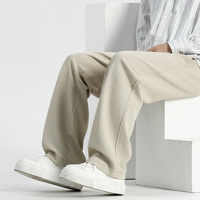 Men's Casual Cotton Blend Straight Leg Pants