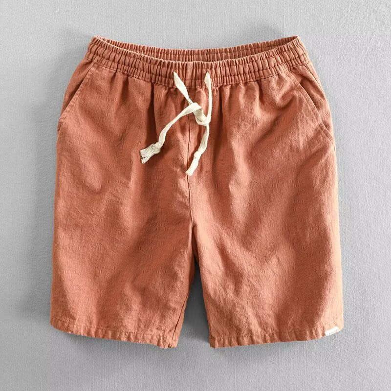 Men's Casual Cotton Linen Summer Shorts
