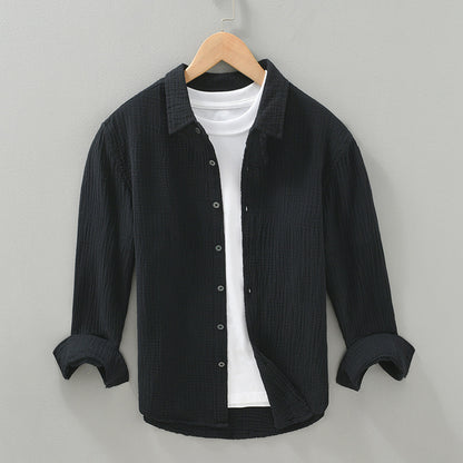 Men's Casual Cotton Long Sleeve Shirt